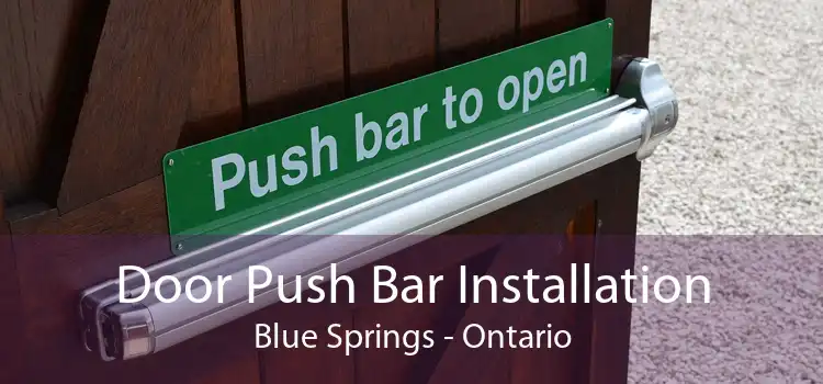 Door Push Bar Installation Blue Springs - Ontario