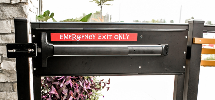 emergency push bar installation in Milton